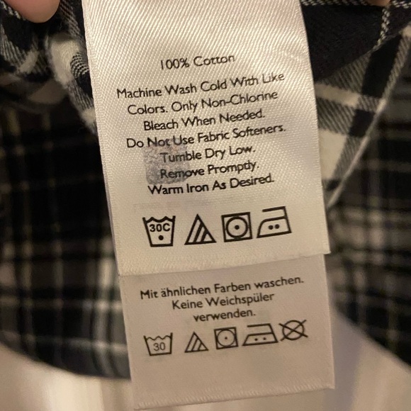 Eddie Bauer plaid flannel button down - Picture 5 of 5